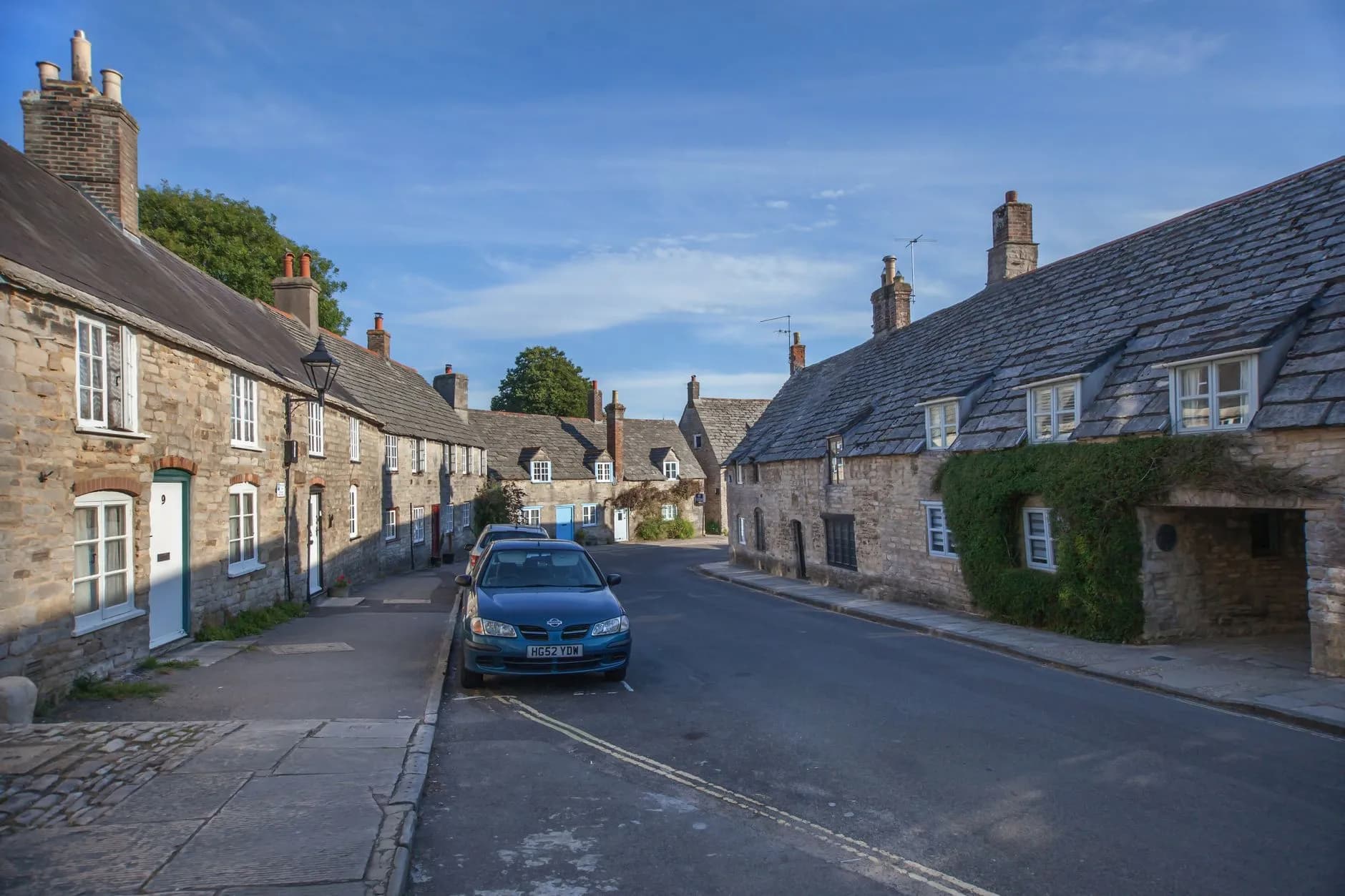Corfe village street, Dorset.
