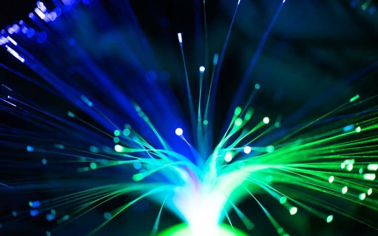Glowing fibre optic strands