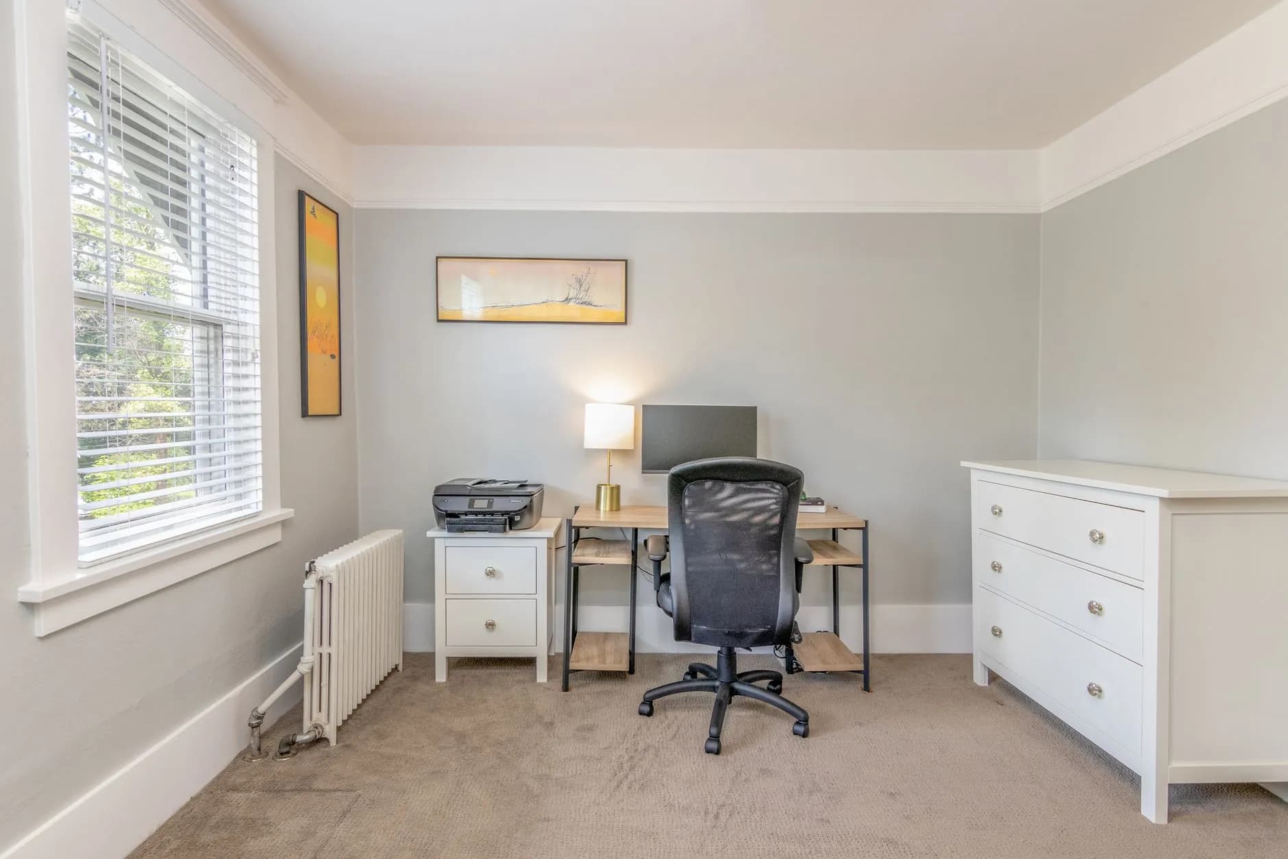 Bright simple home office