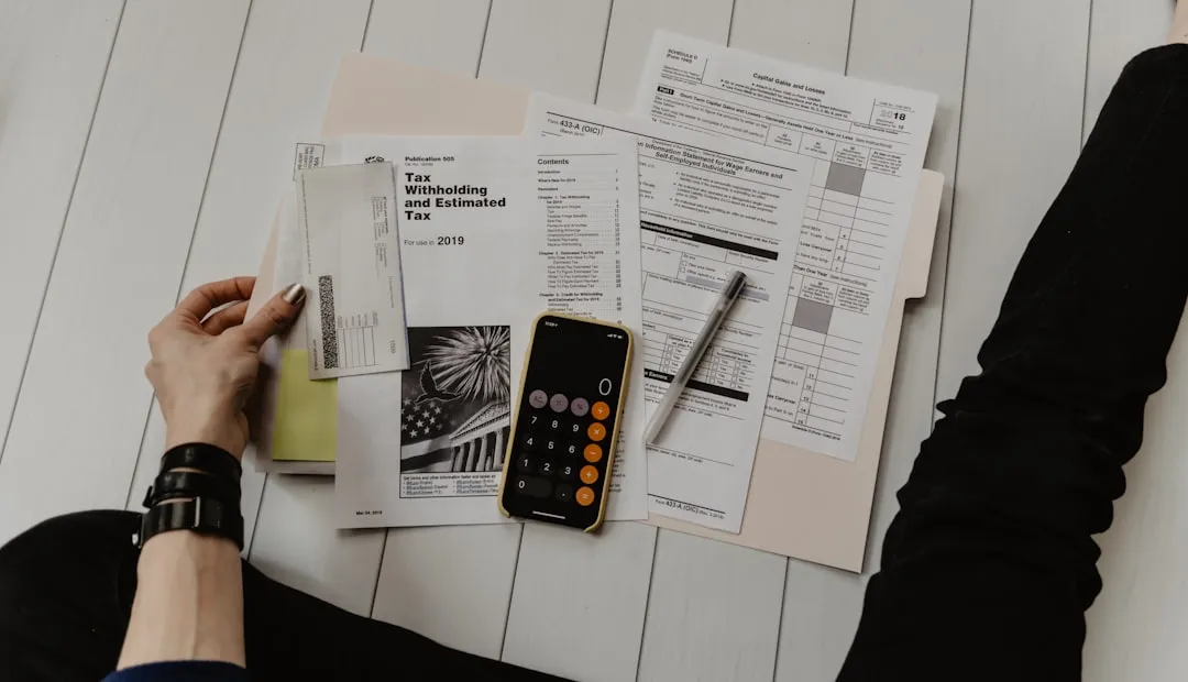 Checking a bill with calculator